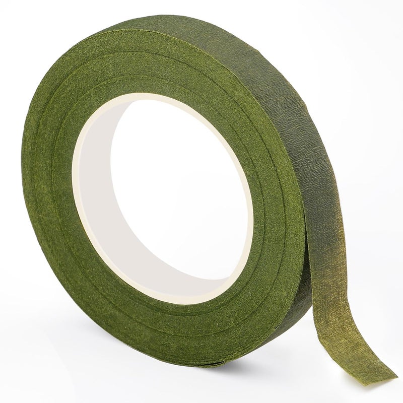 SOCNITC Floral Tape, 1/2inch Flower Tape, Green Flower Tape for Bouquet Stem Wrap Floral Arranging Craft Projects Corsages, Wedding Bouquet - Image 1